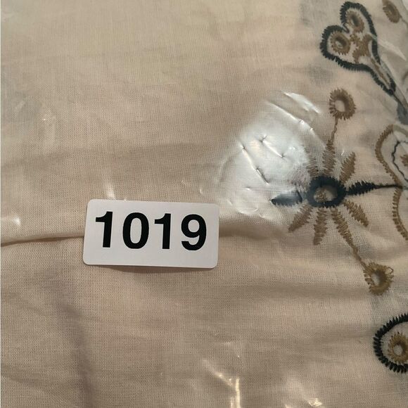 DressNaoo Women’s Size M Navy/Ivory Sleeve and Collar embroidery Detail Dress - Picture 14 of 14